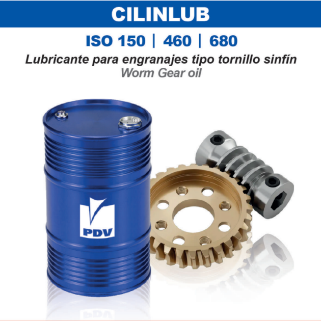 CILINLUB ISO PDV lubricante industrial de alta viscosidad para cilindros, cojinetes, engranajes y equipos de servicio pesado.