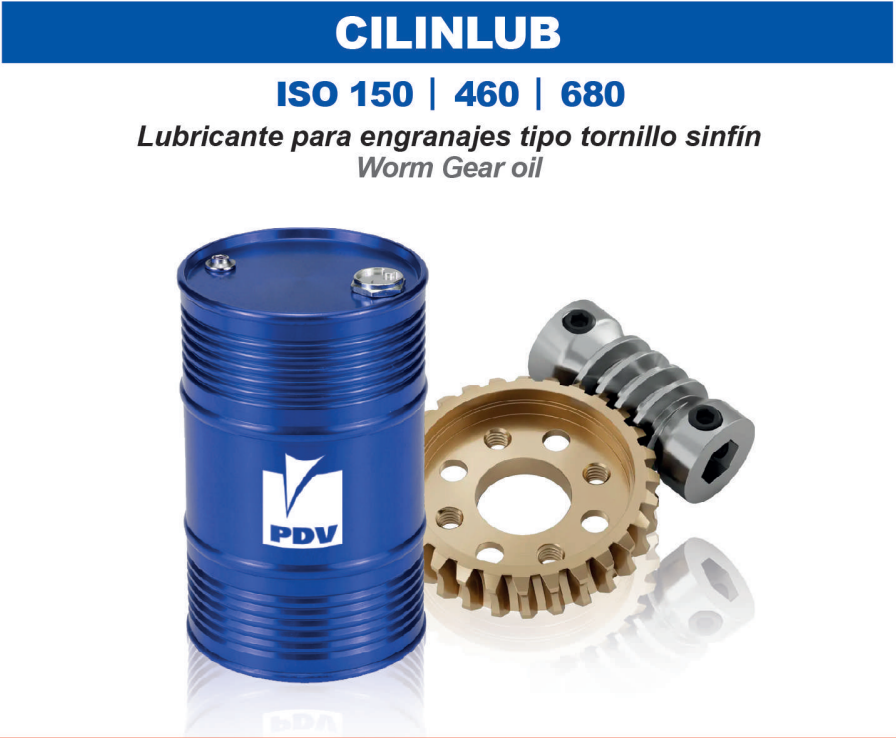 CILINLUB ISO PDV lubricante industrial de alta viscosidad para cilindros, cojinetes, engranajes y equipos de servicio pesado.