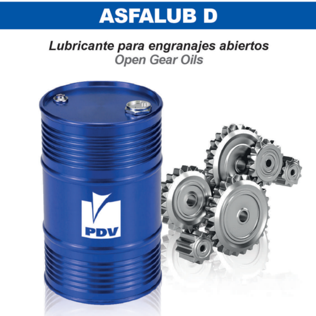 ASFALUB D PDV lubricante industrial para engranajes abiertos, coronas dentadas y equipos sometidos a cargas severas.