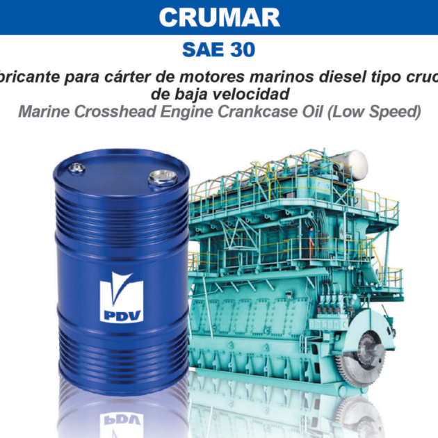 CRUMAR SAE 30 PDV lubricante para motores diésel marinos utilizado en embarcaciones pesqueras, remolcadores y barcos de carga.
