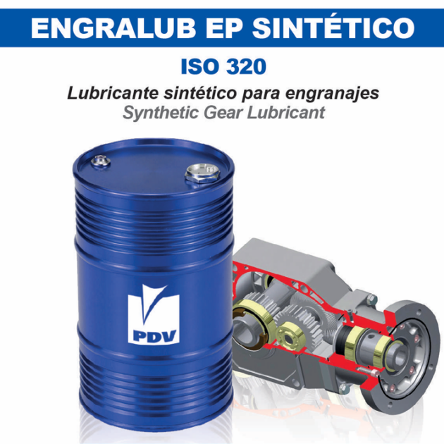Aceite Engralub EP Sintético ISO 320 PDV para engranajes industriales de alta carga y extrema presión