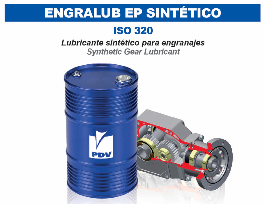 Aceite Engralub EP Sintético ISO 320 PDV para engranajes industriales de alta carga y extrema presión