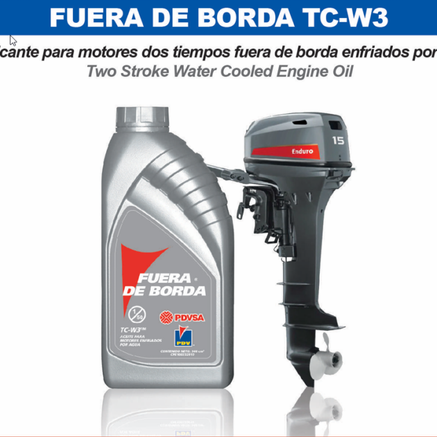 Envase de aceite lubricante marino Fuera de Borda TC-W3 para motores de dos tiempo