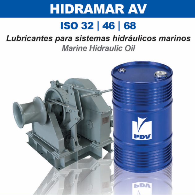 Sistema hidráulico de timón y cubierta en un barco utilizando aceite Hidramar AV