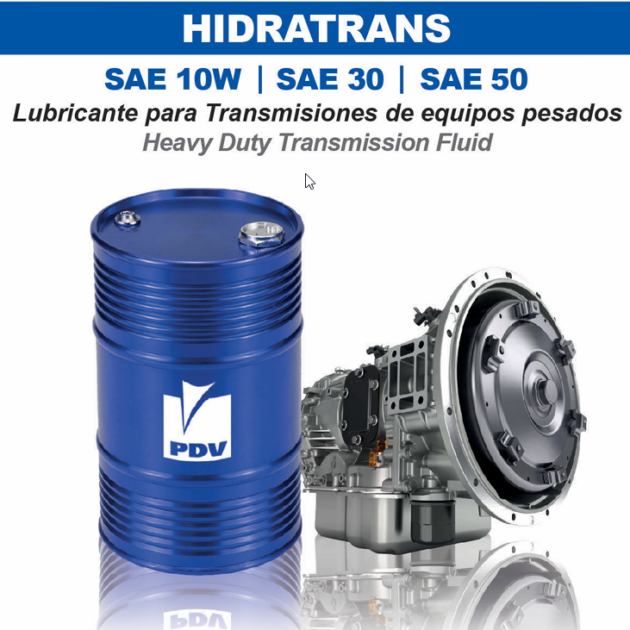 Aceite para transmisiones de equipo pesado Hidratrans SAE 10W, 30 y 50 - Impordiesel