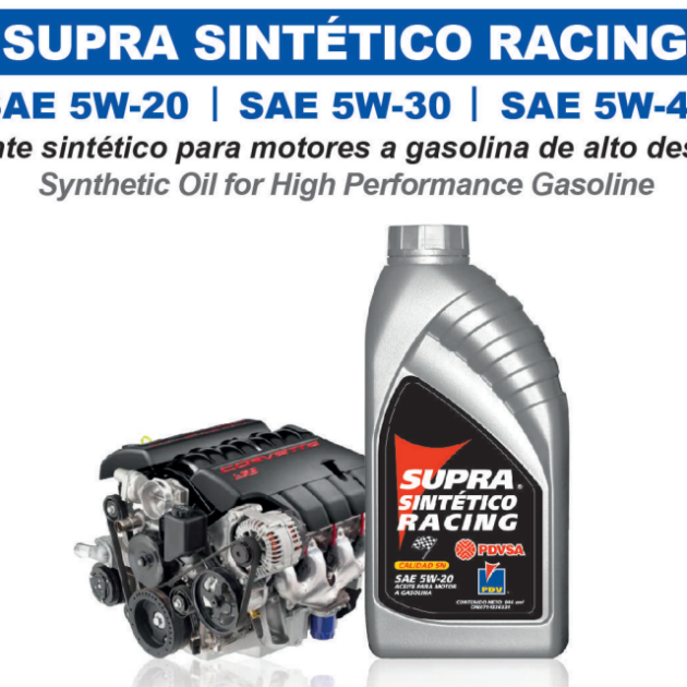Aceite 100% sintético de alto desempeño Supra Sintético Racing PDV - Impordiesel